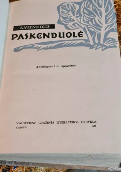 Paskenduolė - Antanas Vienuolis, knyga 1