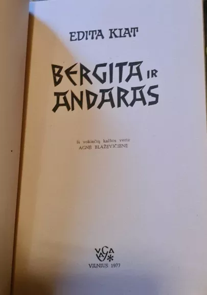 Bergita ir Andaras - Edita Klat, knyga 1