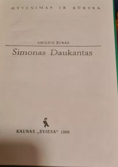 Simonas Daukantas - S. Žukas, knyga 1