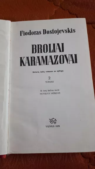 Broliai Karamazovai. 2-as tomas