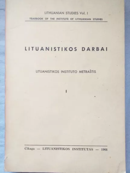 Lituanistikos darbai I (1966)