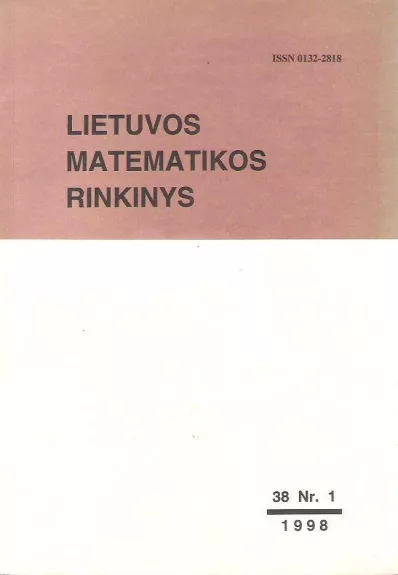 Lietuvos matematikos rinkinys 38-1, 1998 m. - Autorių Kolektyvas, knyga