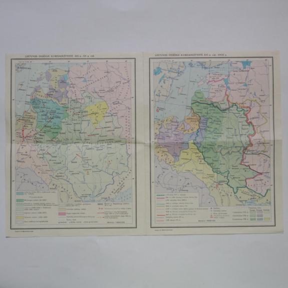 "Lietuvos TSR istorijos" vadovėlio VII-IX klasei žemėlapiai