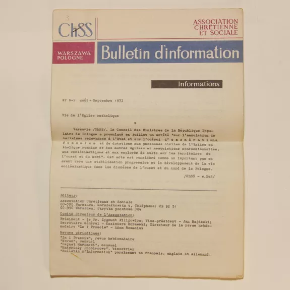 Bulletin d'information - Autorių Kolektyvas, knyga