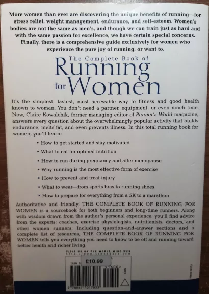 The Complete Book of Running for Women - Claire Kowalchik, knyga 1