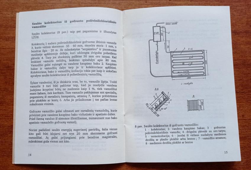 Savos gamybos saulės kolektoriai vandeniui šildyti