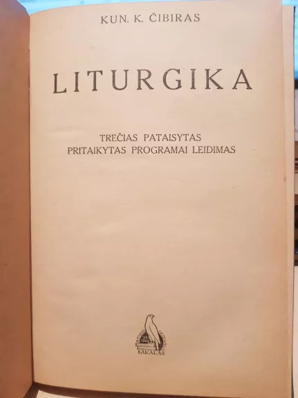 Liturgika - K. Čibiras, knyga