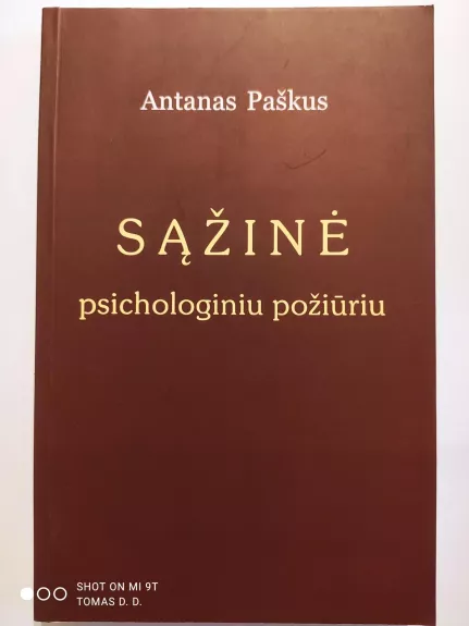 Sąžinė psichologiniu požiūriu - Antanas Paškus, knyga