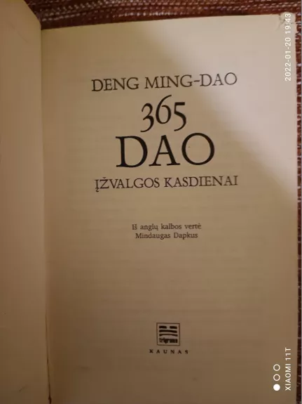 365 Dao įžvalgos kasdienai - Deng Ming-Dao, knyga