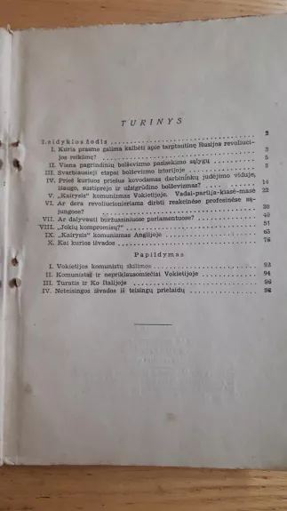 VAIKIŠKA KAIRUMO LIGA KOMUNIZME - V. I. Leninas, knyga 1