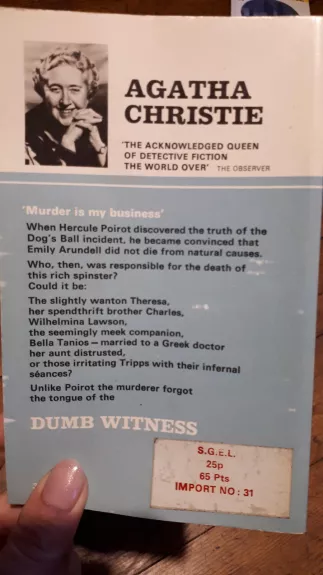 Dumb Witness - Agatha Christie, knyga 1