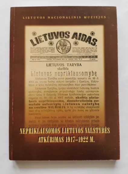 Nepriklausomos Lietuvos valstybės atkūrimas 1917 - 1922 m. - Birutė Kulnytė, knyga