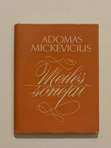 Meilės sonetai - Adomas Mickevičius, knyga