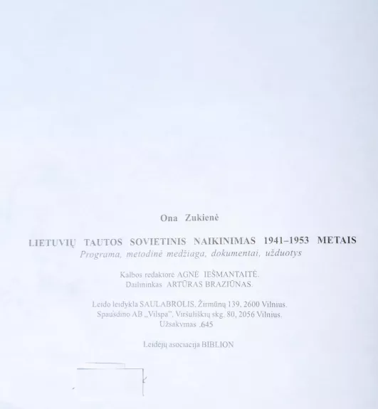 Lietuvių tautos sovietinis naikinimas 1941-1953 metais - Ona Zutkienė, knyga 1