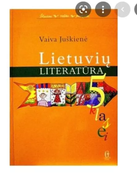 Lietuvių literatūra V klasė. Vadovėlis