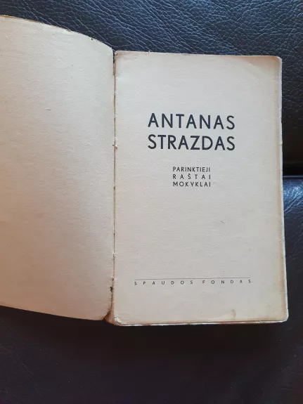 Parinktieji raštai mokykloms - Antanas Strazdas, knyga 1