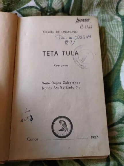 Teta Tula - Migelis de Unamunas, knyga
