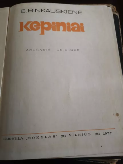 Kepiniai - E. Binkauskienė, knyga 1