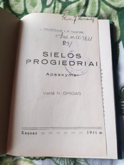 Sielos progiedriai (1931 m) - Autorių Kolektyvas, knyga