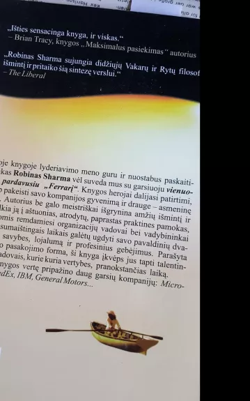 Vienuolio, kuris pardavė „Ferrarį“, lyderiavimo išmintis - Robin Sharma, knyga 1