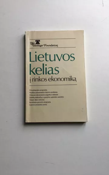 Lietuvos kelias į rinkos ekonomiką - Autorių Kolektyvas, knyga 1