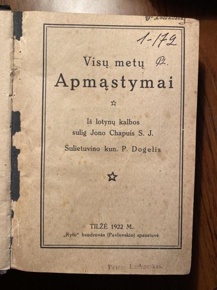 Visų metų apmąstymai