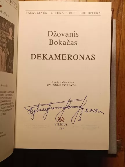 Dekameronas - Džovanis Bokačas, knyga 1