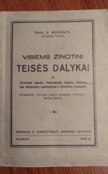 Visiems žinotini teisės dalykai