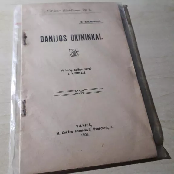 Danijos ūkininkai - M. Malinovskio, knyga