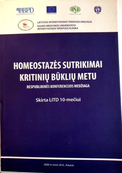 Homeostazės sutrikimai kritinių būklių metu
