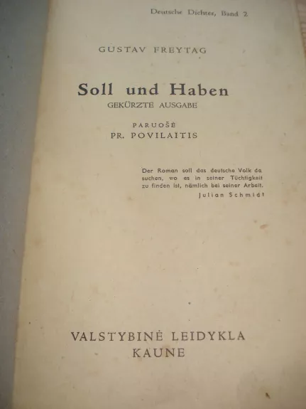 Soll und Haben - Gustav Freytag, knyga 1
