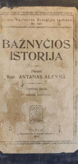 Bažnyčios istorija - Antanas Alekna, knyga