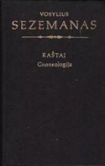 Raštai. Gnoseologija - Vosylius Sezemanas, knyga