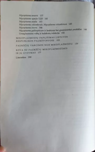 Paukščių mikoplazmozės - Vytautas Kaluina, knyga 1