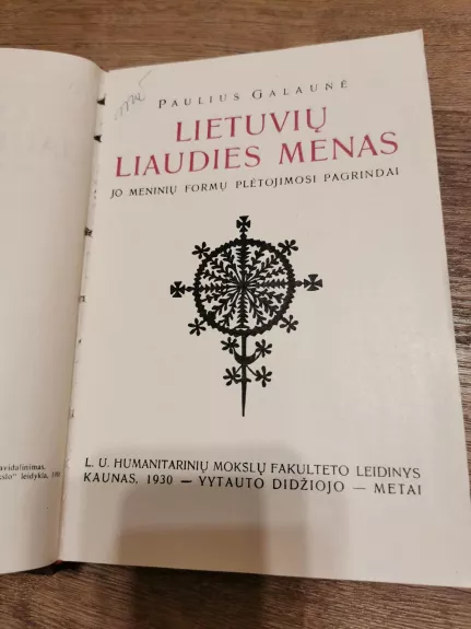 Lietuvių liaudies menas - Paulius Galaunė, knyga