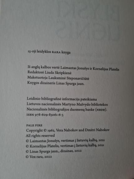 Blyški ugnis - Vladimir Nabokov, knyga 1