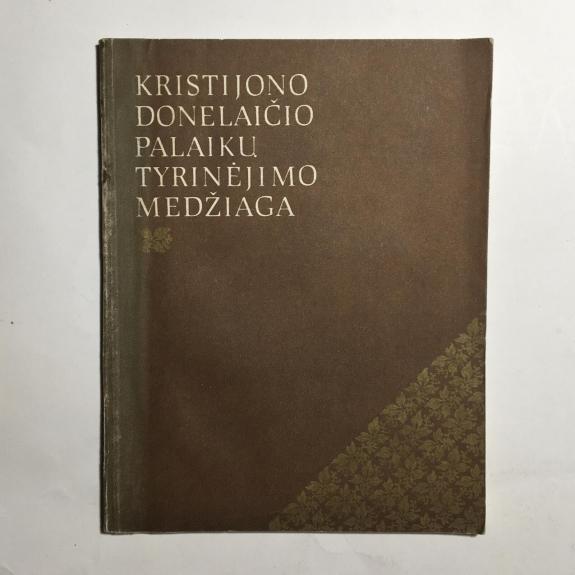 Kristijono Donelaičio palaikų tyrinėjimo medžiaga