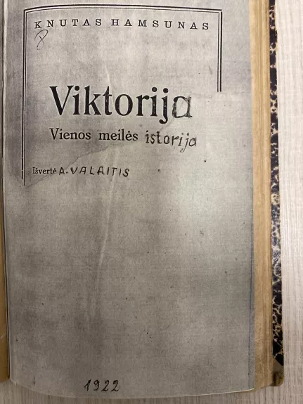 Viktorija - Knut Hamsun, knyga