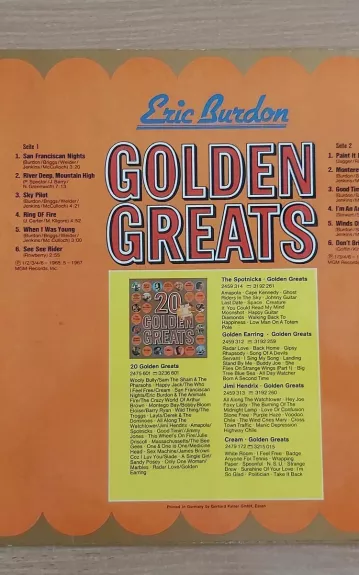 Golden Greats - Eric Burdon, plokštelė 1