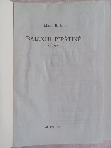 Baltoji pirstine - Main Ridas, knyga 1