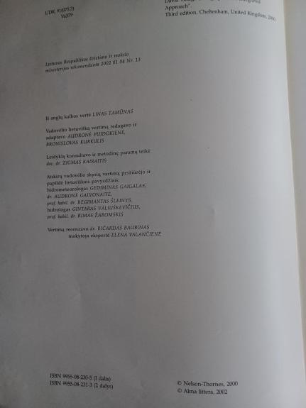 Geografija. Integruotas kursas (I dalis) - David Waugh, knyga 1