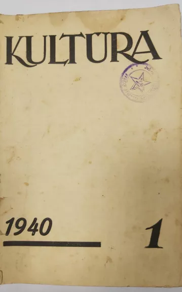 Kultūra 1940 m. Nr. 1