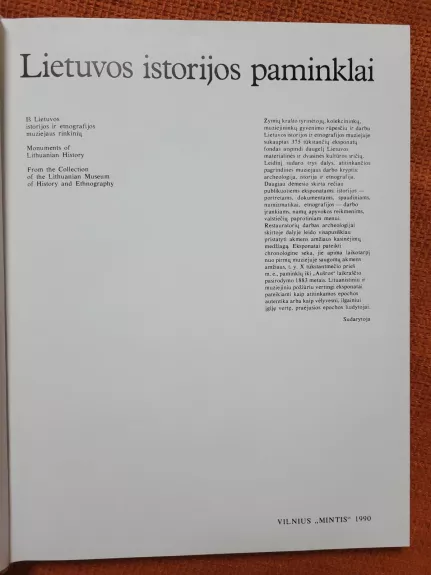 Lietuvos istorijos paminklai - Birutė Kulnytė, knyga 1