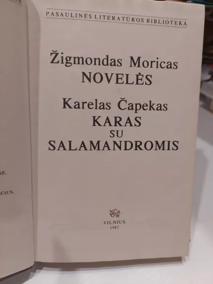 Žigmondo Morico Novelės, Karelas Čapekas "Karas su Salamandromis"