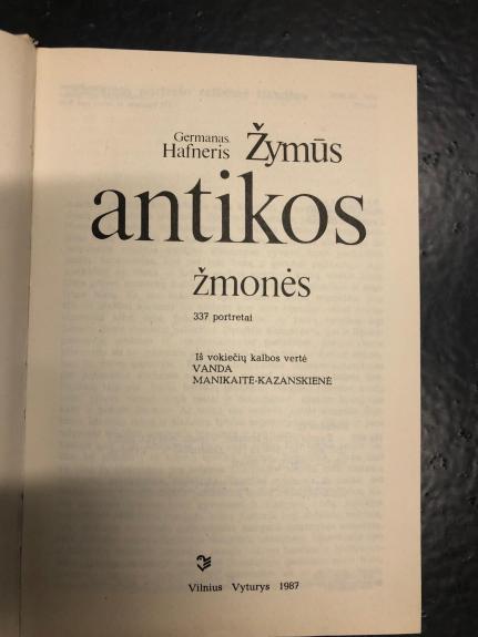 Žymūs antikos žmonės - Germanas Hafneris, knyga 1