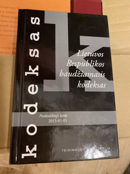 lietuvos respublikos baudžiamasis kodeksas 20-oji laida 2019