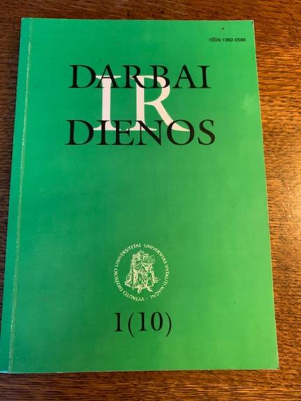 Darbai ir dienos, 1995 m., Nr. 1