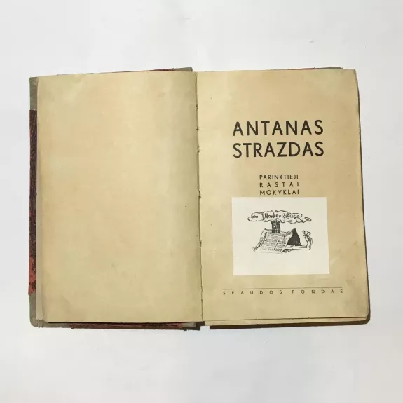 Parinktieji raštai mokyklai - Antanas Strazdas, knyga 1