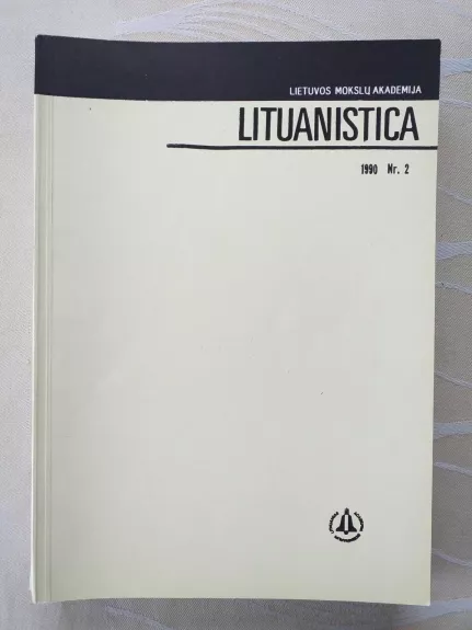 Lituanistica (1990 m. nr. 1 - 4) - Autorių Kolektyvas, knyga 1