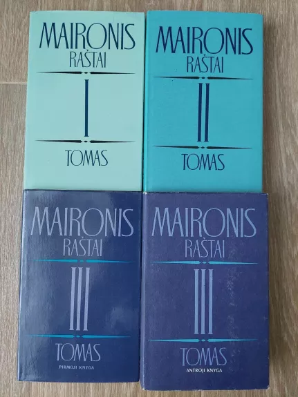 Raštai (3 tomai) (4 knygos) -  Maironis, knyga